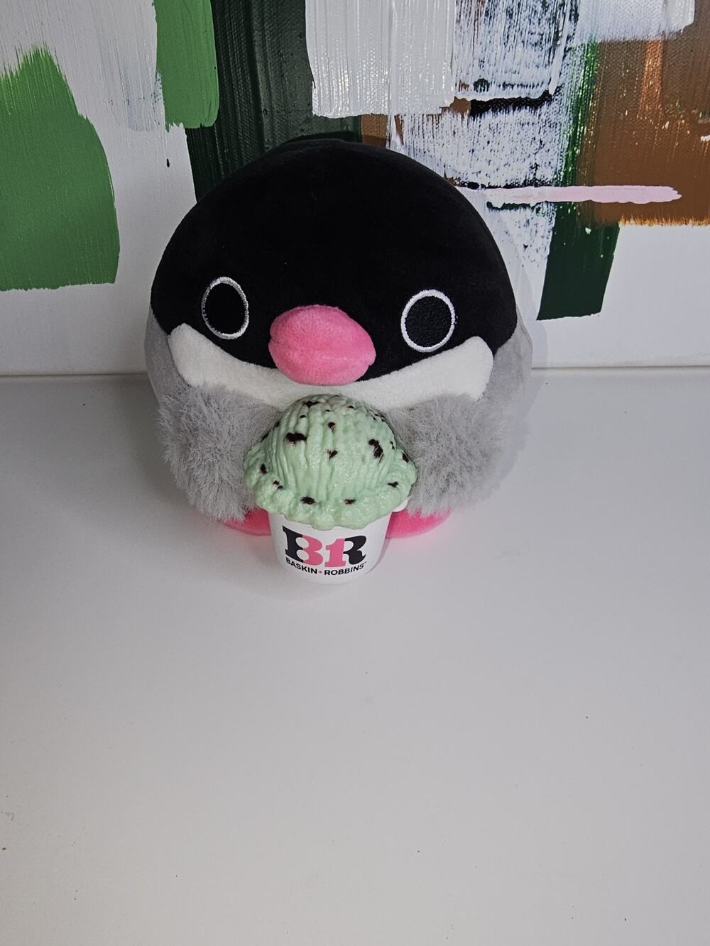 4.5" Penelope Penguin Snackles Plush Baskin-Robbins Ice Cream Mint Plushies